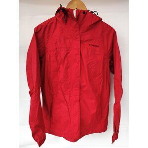 Columbia Omni-Tech Waterproof Hooded Rain Jacket Red Men's Large